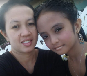 Rowena with hert daughter in happier times